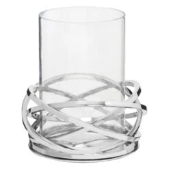 Olivia's Luxe Collection - Twist Candle Holder In Silver | Outlet