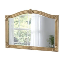 Olivia's Aurora Arched Wall Mirror In Gold