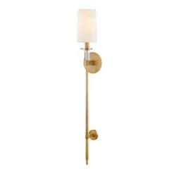 Hudson Valley Lighting Amherst Aged Brass Large 1 Light Wall Sconce