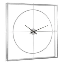 Premier® Olivia's Boutique Hotel Collection - Square Silver Metal Clock