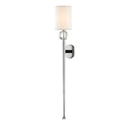 Hudson Valley Lighting Rockland Steel 1 Light Large Wall Sconce In Silver