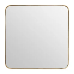 Premier® Olivia's Soft Industrial Collection - Large Square Wall Mirror In Gold