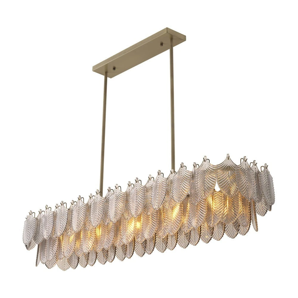 Eichholtz Verbier Rectangular Chandelier In Light Brushed Brass 4 Eichholtz Verbier Rectangular Chandelier In Light Brushed Brass - Image 4