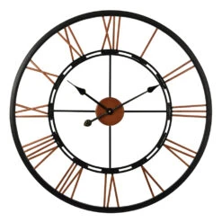 Libra Interiors Skeletal Wall Clock Black
