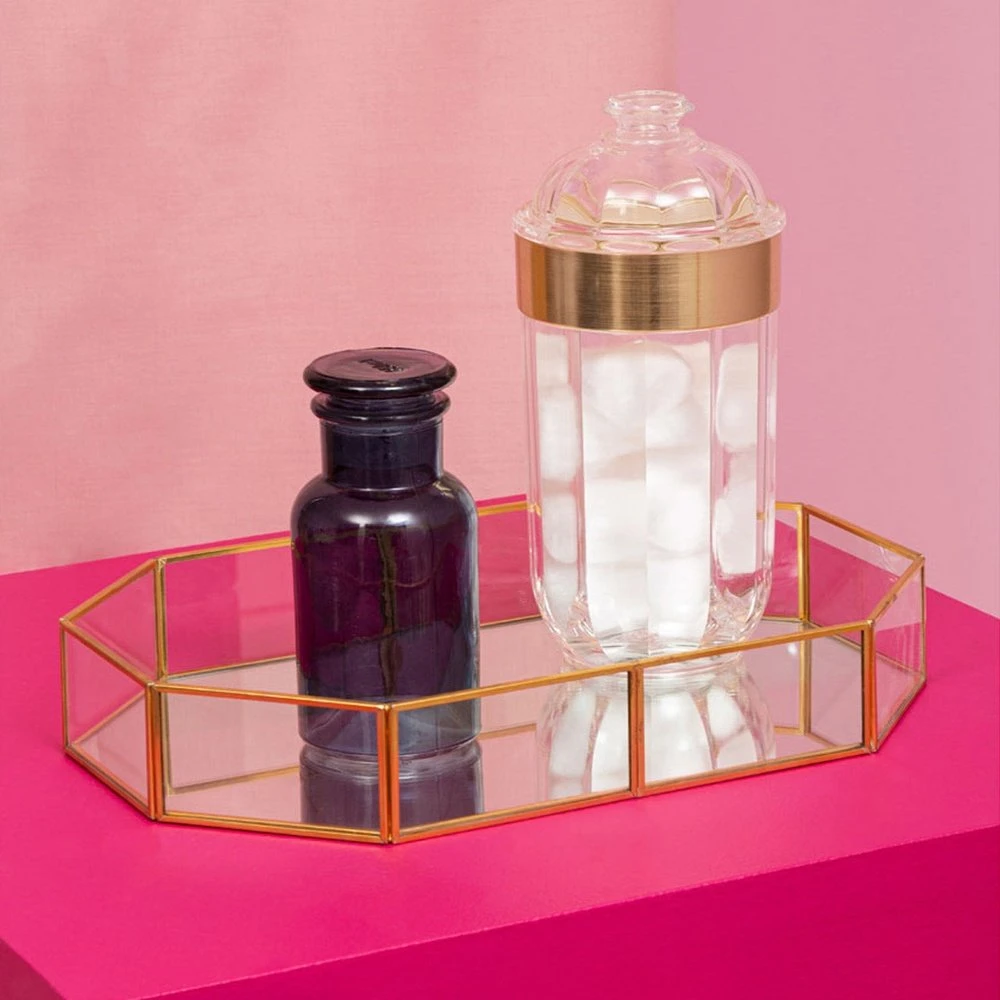 Premier® Olivia's Ella Octagonal Cosmetics Tray In Glass 5 Premier® Olivia's Ella Octagonal Cosmetics Tray In Glass - Image 5