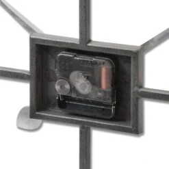 Hill Interiors Rectangular Skeleton Wall Clock In Silver -Best Home Decor Store 17859 03