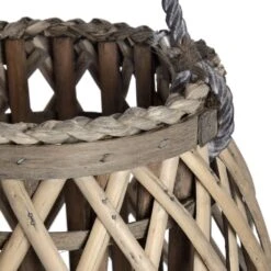 Hill Interiors Wicker Bulbous Lantern 11 Hill Interiors Wicker Bulbous Lantern -Best Home Decor Store 18726 b