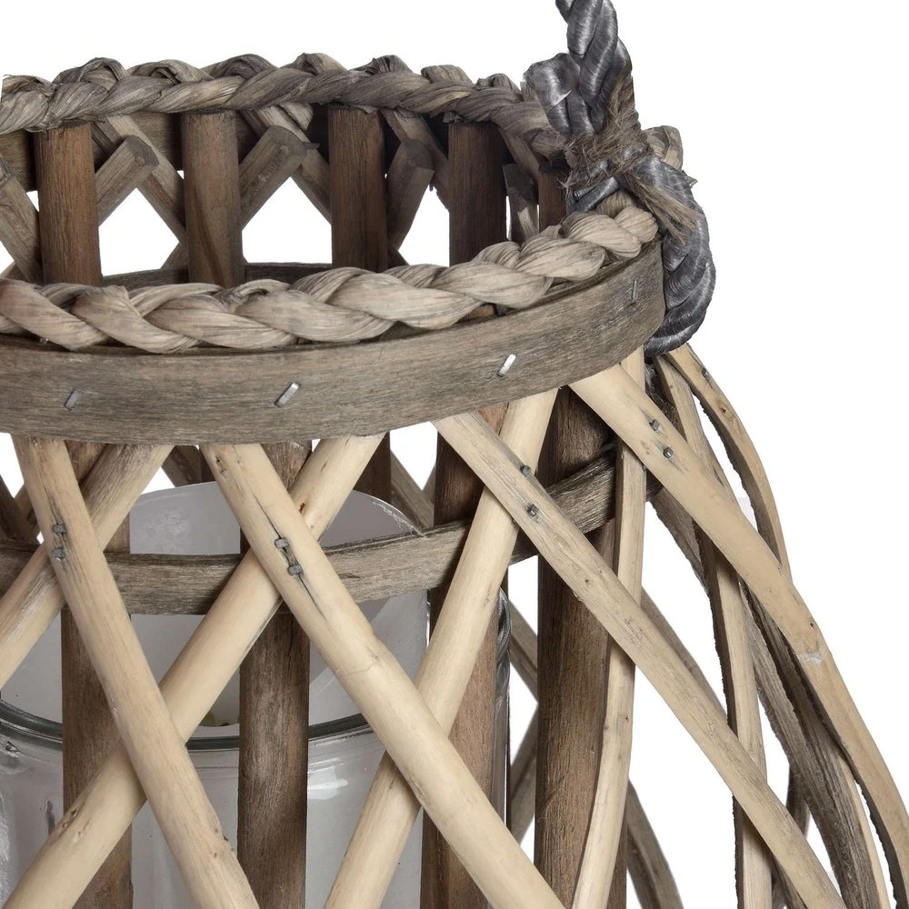 Hill Interiors Wicker Bulbous Lantern 4 Hill Interiors Wicker Bulbous Lantern - Image 4