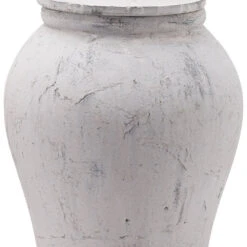 Hill Interiors Bloomville Ginger Jar In Stone -Best Home Decor Store 20730 a