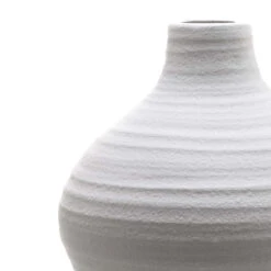 Hill Interiors Amphora Matt White Ceramic Vase -Best Home Decor Store 22268 01