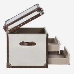 Andrew Martin Livingstone Steamer Trunk -Best Home Decor Store 246988 livingstone side open