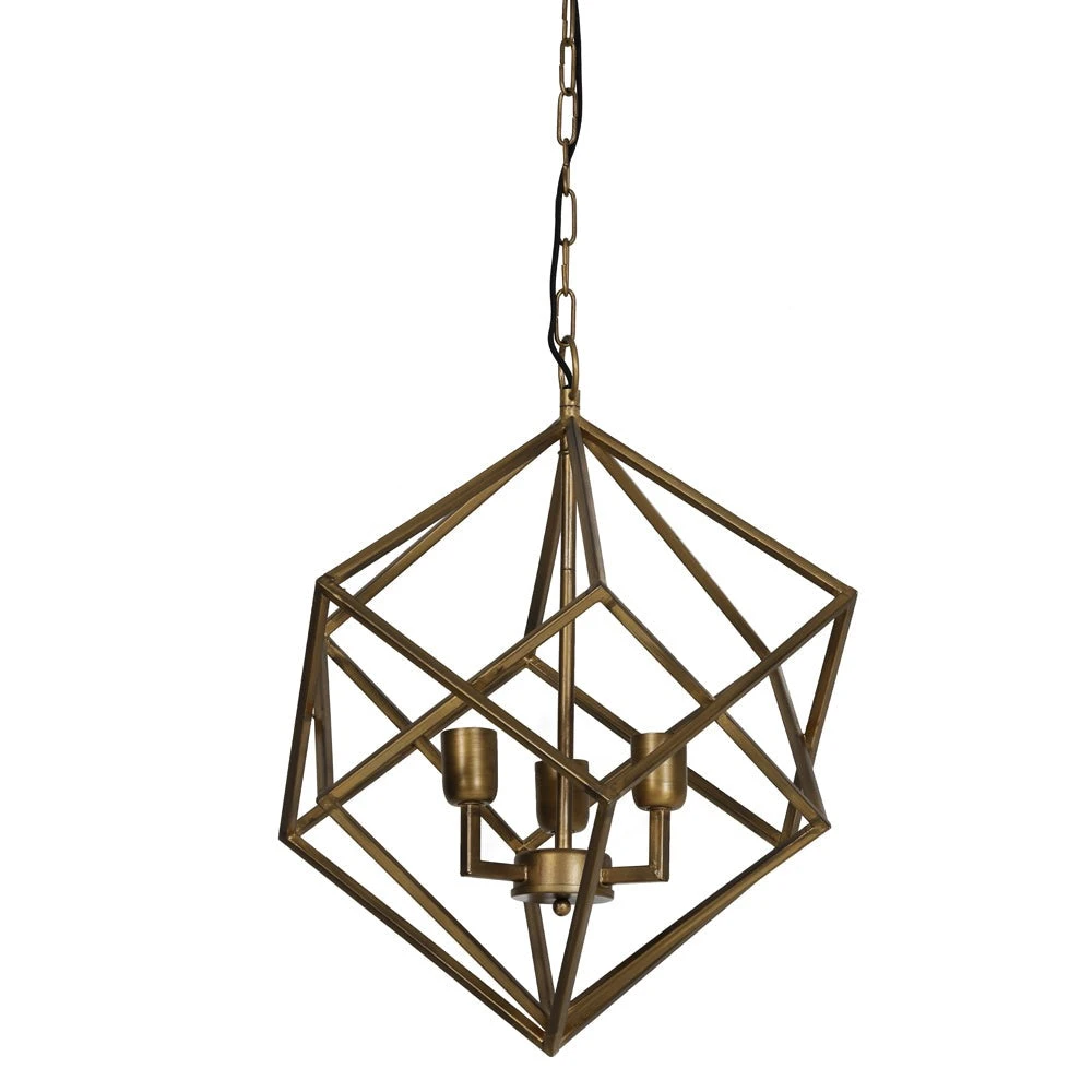 Light & Living Drizella 3 Lamp Pendant Gold 2 Light & Living Drizella 3 Lamp Pendant Gold - Image 2