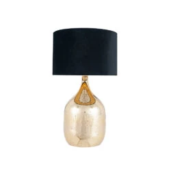 Olivia's Stellie Glass Dual Light Table Lamp In Champagne Gold