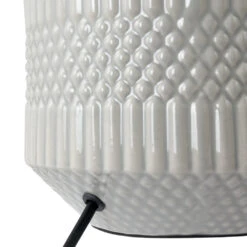 Olivia's Terrie Geo Textured Ceramic Table Lamp In Grey -Best Home Decor Store 30 817 C zz 004