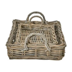 Olivia's Set Of 2 Kobi Tray Baskets In Grey -Best Home Decor Store 44 658 zz 003