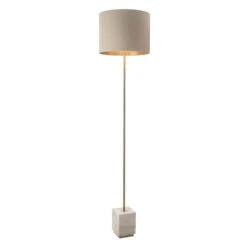 RV Astley Sintra Floor Lamp Antique Brass Finish Marble