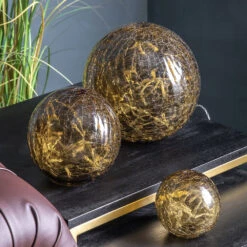 Gallery Interiors Crackle Balls Smoke -Best Home Decor Store 5011745893845 02