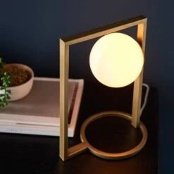 Olivia's Paige Table Lamp In Gold -Best Home Decor Store 5016087983193 02