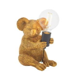 Olivia's Henley Koala Table Lamp In Gold