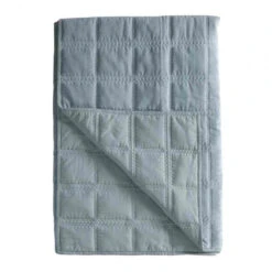 Gallery Interiors Cotton Quilted Blanket Bedspread In Duck Egg