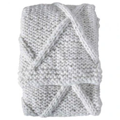 Gallery Interiors Diamond Cable Knit Throw