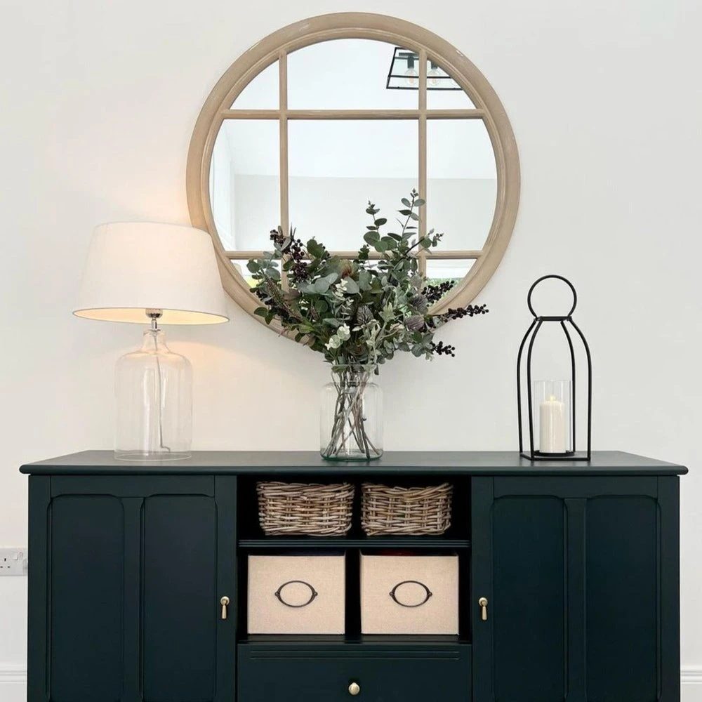 Gallery Interiors Eccleston Round Mirror In Natural 5 Gallery Interiors Eccleston Round Mirror In Natural - Image 5