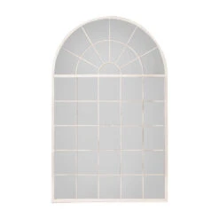 Gallery Interiors Window Pain Mirror Hemsworth Leaner Mirror In White