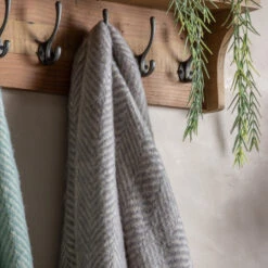 Gallery Interiors Wool Throw In Grey -Best Home Decor Store 5059413671920 02