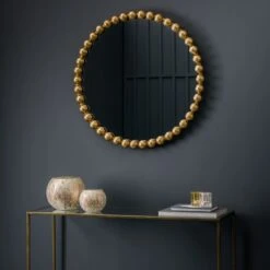 Gallery Interiors Selena Round Wall Mirror Gold -Best Home Decor Store 5059413703522 1 2 31102023181102