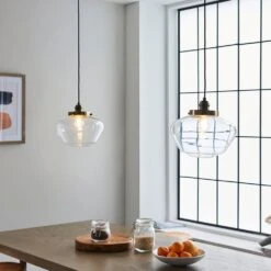 Olivia's Isabella Pendant Light In Brass & Clear Glass -Best Home Decor Store 5059413704383 02