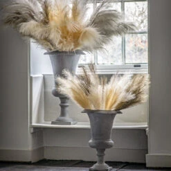 Gallery Interiors Set Of 3 Feathered Stem Grey 5 Gallery Interiors Set Of 3 Feathered Stem Grey -Best Home Decor Store 5059413755224 02