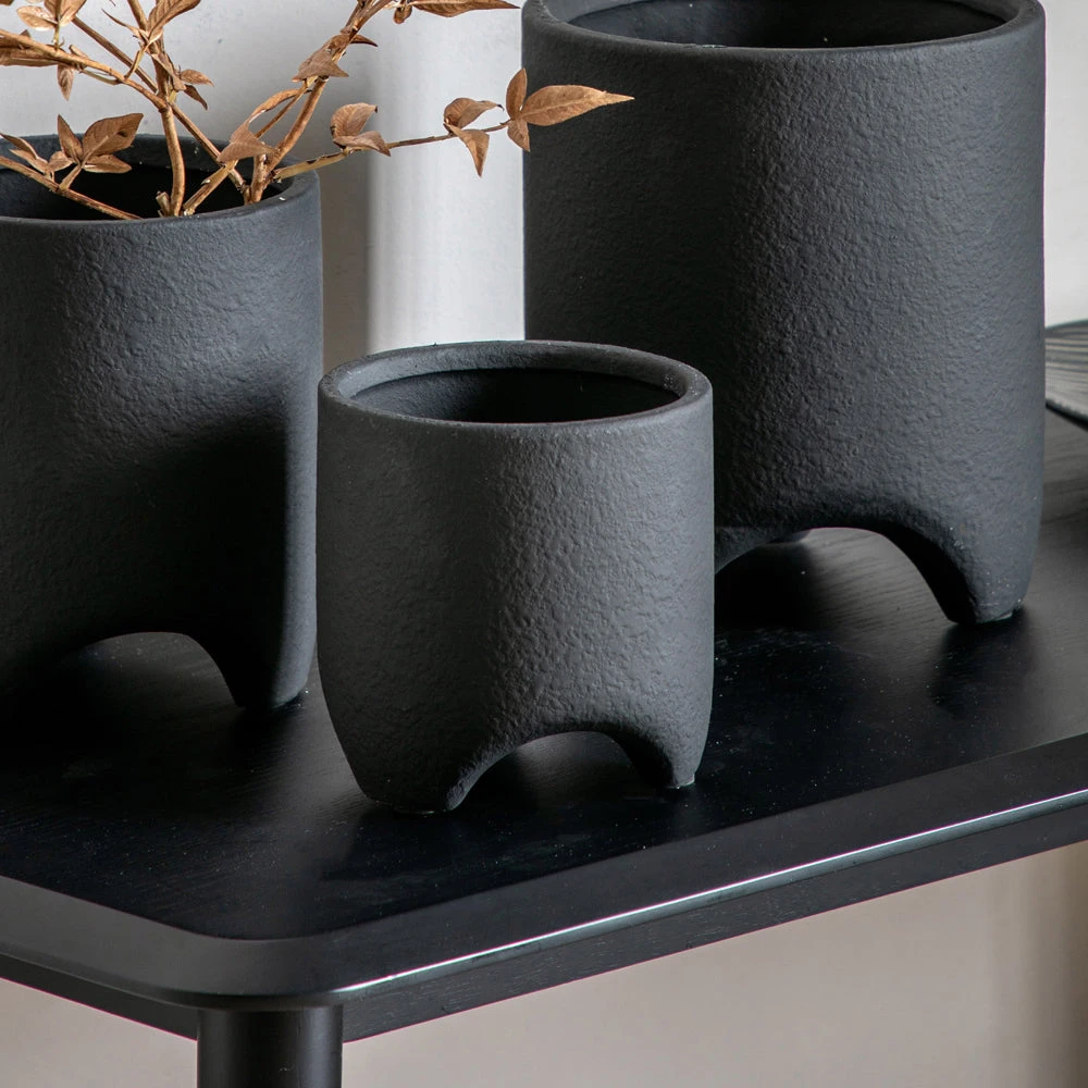 Gallery Interiors Jax Planter Black Small|Outlet 1 Gallery Interiors Jax Planter Black Small|Outlet