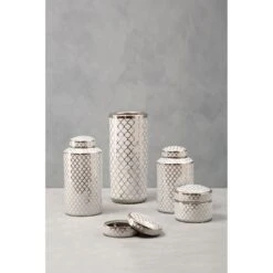 Premier® Olivia's Renne Jar White And Silver -Best Home Decor Store 5505178 liv 03