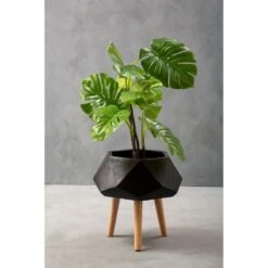Olivia's Daniel Planter Multifaceted Black | Outlet -Best Home Decor Store 5505782 liv 01 5484c15e 808c 4dc5 a529 4cd738e122d2