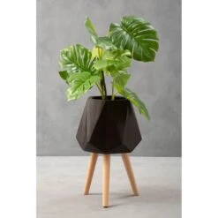 Olivia's Daniel Planter Multifaceted Black | Outlet -Best Home Decor Store 5505783 liv 01 bca68c75 9733 4e1e 9df0 c26b22a76aa8