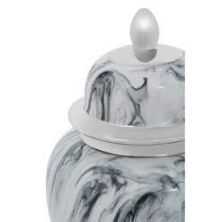 Premier® Olivia's Luxe Collection - Marble Ceramic Jar Small -Best Home Decor Store 5505872 02