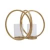 Premier® Olivia's Boutique Hotel Collection - Abi Medium Double Gold And Clear Candle Holder