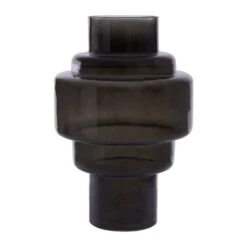 Premier® Olivia's Cadence Small Glass Vase In Black Smoke