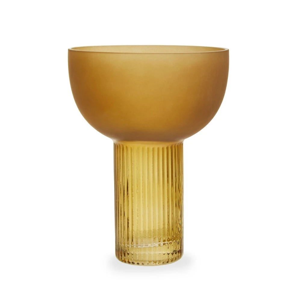 Premier® Olivia's Esme Small Glass Vase In Ochre 1 Premier® Olivia's Esme Small Glass Vase In Ochre