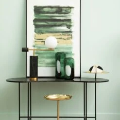 Premier® Olivia's Hannah Large Glass Vase In Green & Black & White -Best Home Decor Store 5506326 liv 02