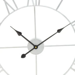 Premier® Olivia's Soft Industrial Collection - Geneva Roman Numeral Wall Clock In Silver -Best Home Decor Store 5507086 03