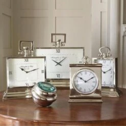 Libra Interiors Latham Medium Aluminium Rectangular Clock With Roman Numerals -Best Home Decor Store 6 pic 2