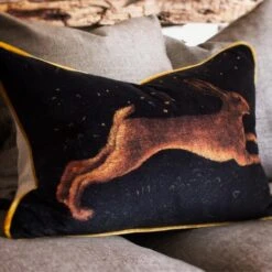 Andrew Martin Pisanello Cushion Hare -Best Home Decor Store 60204 national gallery pisanello hare cushion detail