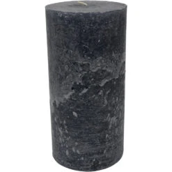 Libra Interiors Rustica Pillar Candle Dark Grey