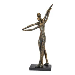 Libra Interiors Celebrating Bronze Resin Standing Couple