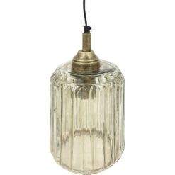 Libra Interiors Urban Copper Lustre Glass Pendant 32 Cm Height