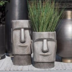 Libra Interiors Large Easter Island Head Planter -Best Home Decor Store 703621 E a7212918 dd9d 44f2 928d f59b7675331c