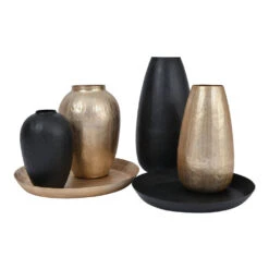 Libra Interiors Herringbone Graphite Round Platter -Best Home Decor Store 704191 05