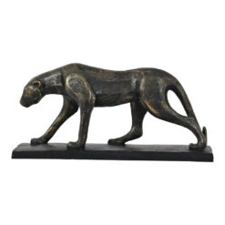 Libra Interiors Cubist Resin Leopard Sculpture