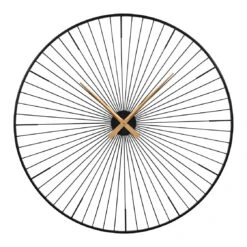 Libra Interiors Spoke Wall Clock In Black